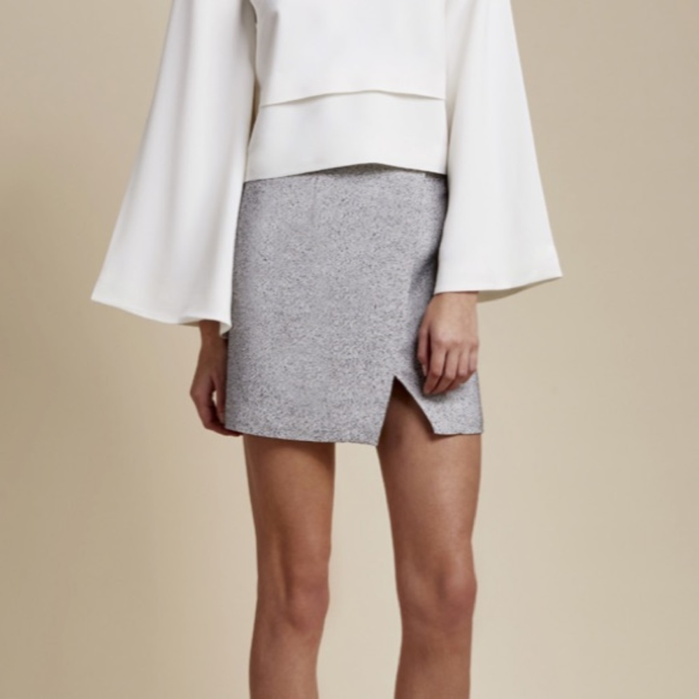 NWT FINDERS KEEPERS GRAY SWEET TALKER SKIRT SZ L